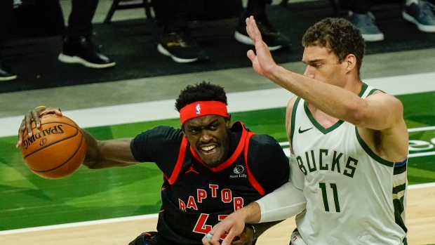 Pascal Siakam and Brook Lopez