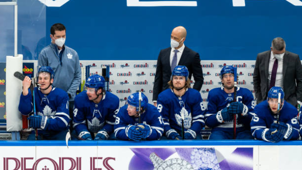 Maple Leafs bench, Getty Images Maple Leafs bench