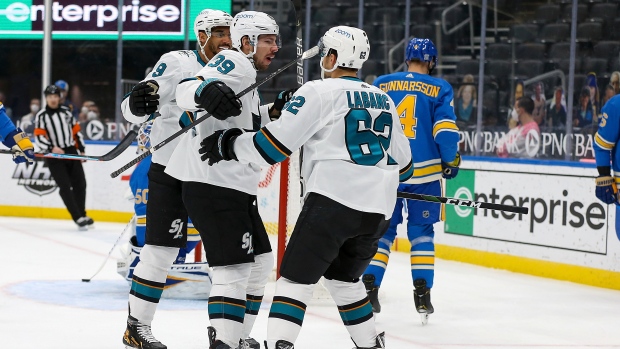 Evander Kane, Logan Couture, Kevin Labanc, The Canadian Press Evander Kane, Logan Couture, Kevin Labanc