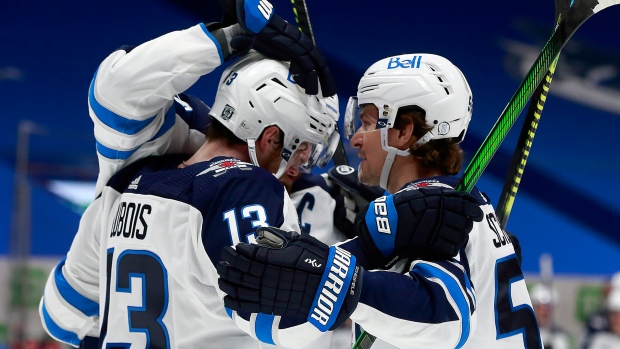 Winnipeg Jets celebrate, The Canadian Press Winnipeg Jets celebrate