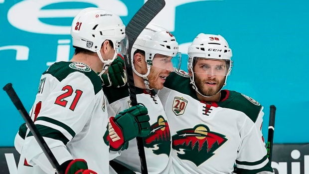 Minnesota Wild celebrate, The Canadian Press Minnesota Wild celebrate
