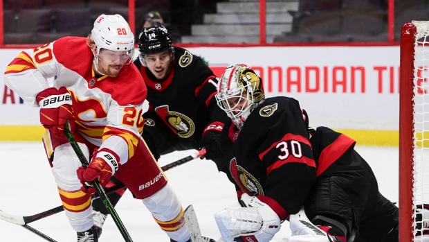 Joakim Nordstrom (20) attempts a shot on Matt Murray (30), The Canadian Press Joakim Nordstrom (20) attempts a shot on Matt Murray (30)