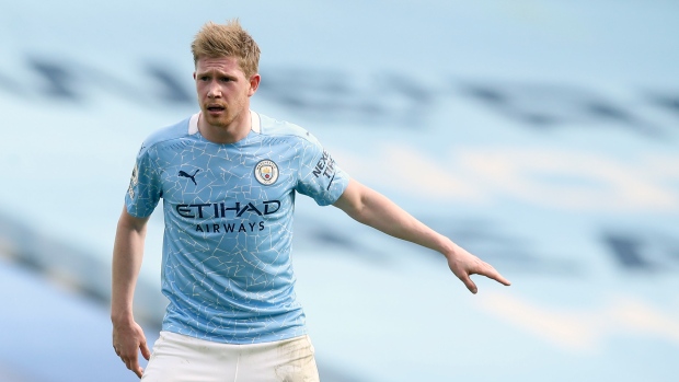 Manchester City's Kevin De Bruyne , The Canadian Press Manchester City's Kevin De Bruyne