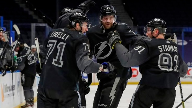 Tampa Bay Lightning celebrate, The Canadian Press Tampa Bay Lightning celebrate
