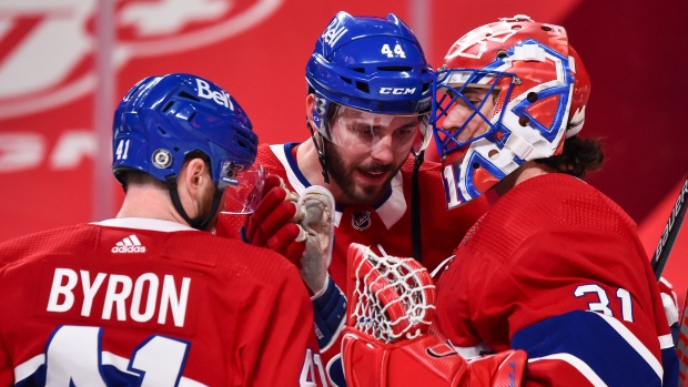 Montreal Canadiens celebrate 