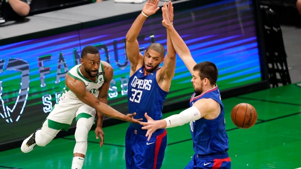 Kemba Walker, Nicolas Batum, Ivica Zubac, The Canadian Press Kemba Walker, Nicolas Batum, Ivica Zubac