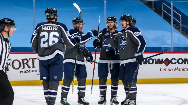 Winnipeg Jets celebrate, Getty Images Winnipeg Jets celebrate