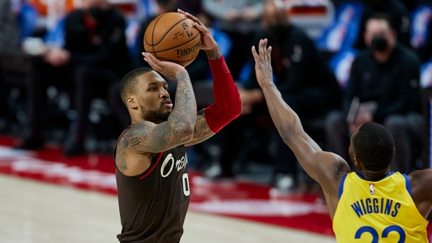 Portland Trail Blazers guard Damian Lillard , The Canadian Press Portland Trail Blazers guard Damian Lillard