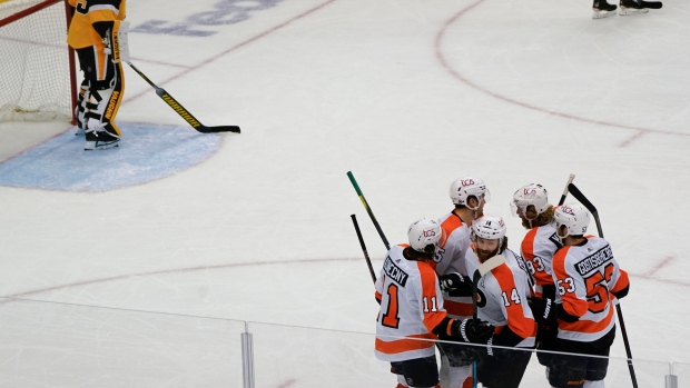 Philadelphia Flyers celebrate, The Canadian Press Philadelphia Flyers celebrate
