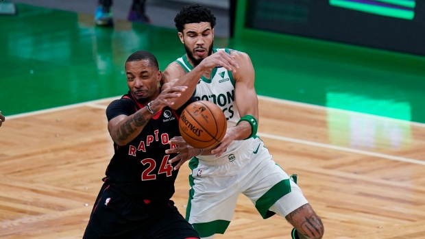 Norman Powell and Jayson Tatum, The Canadian Press Norman Powell and Jayson Tatum
