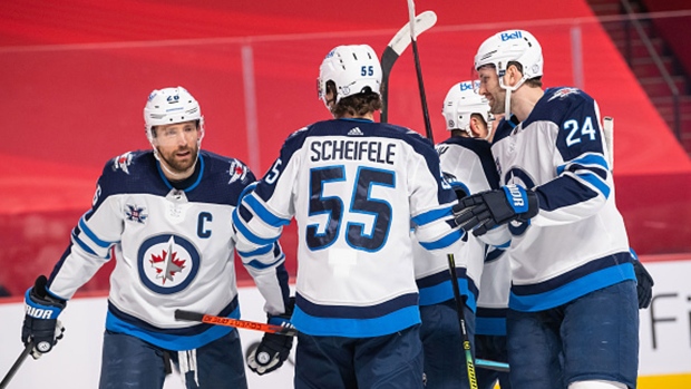 Winnipeg Jets celebrate