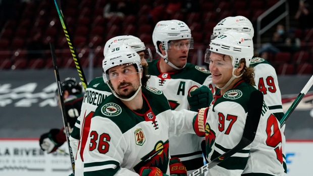 Minnesota Wild celebrate, The Canadian Press Minnesota Wild celebrate