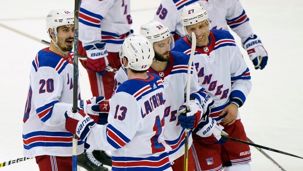 New York Rangers celebrate, The Canadian Press New York Rangers celebrate