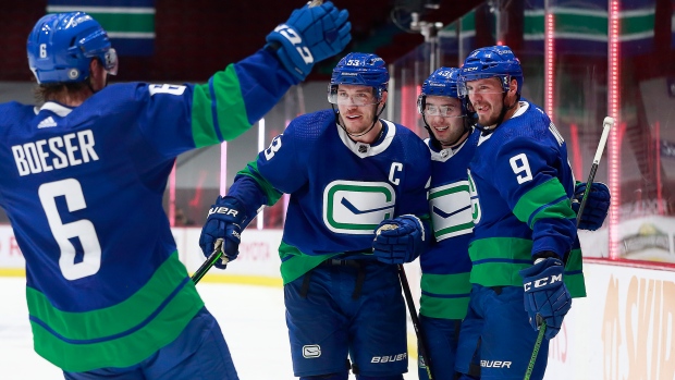 J.T. Miller, Canucks celebrate