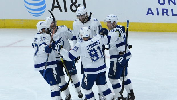 Tampa Bay Lightning celebrate, The Canadian Press Tampa Bay Lightning celebrate