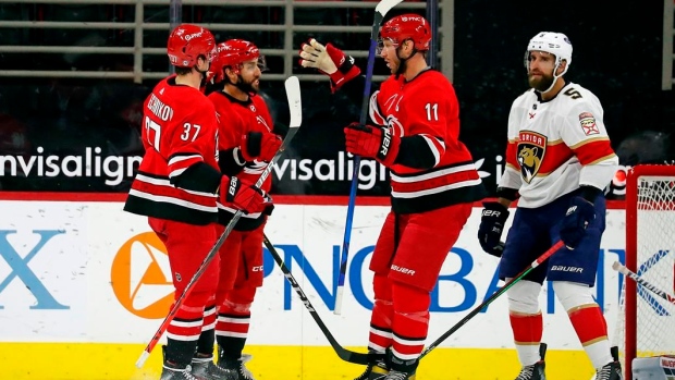 Vincent Trocheck, Carolina Hurricanes celebrate