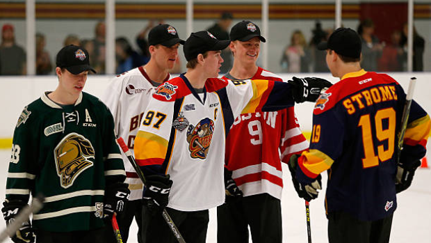 Mitch Marner, Noah Hanafin, Connor McDavid, Jack Eichel and Dylan Strome ahead of 2015 Draft, Getty Images Mitch Marner, Noah Hanafin, Connor McDavid, Jack Eichel and Dylan Strome ahead of 2015 Draft