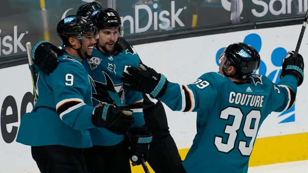 Evander Kane, Sharks celebrate