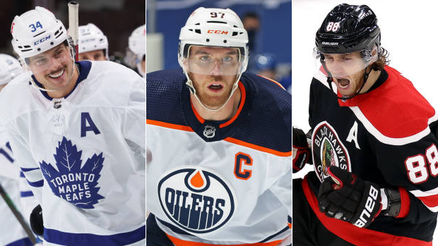 Matthews, McDavid, Kane, Getty Images Matthews, McDavid, Kane