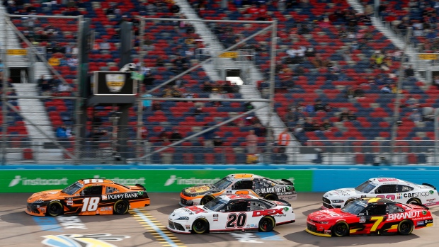 Daniel Hemric (18) Harrison Burton (20), Noah Gragson (9), Justin Allgaier (7), Austin Cindric (22)