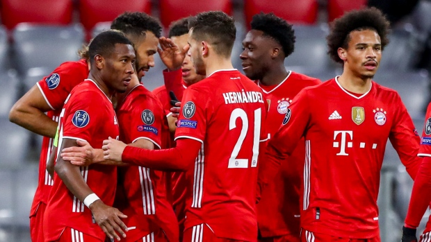 Bayern Munich celebrates, The Canadian Press Bayern Munich celebrates