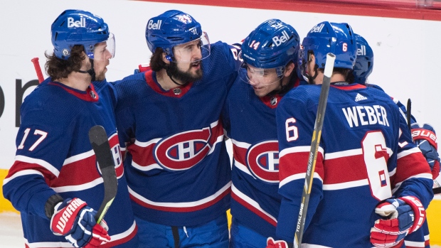 Montreal Canadiens celebrate, The Canadian Press Montreal Canadiens celebrate