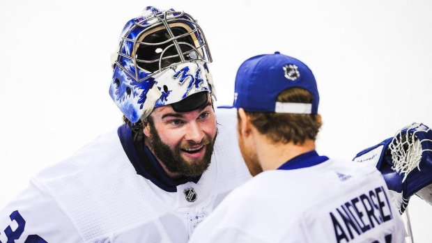 Jack Campbell and Frederik Andersen