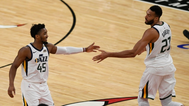 Utah Jazz's Donovan Mitchell and Rudy Gobert, The Canadian Press Utah Jazz's Donovan Mitchell and Rudy Gobert