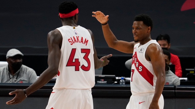 Kyle Lowry and Pascal Siakam