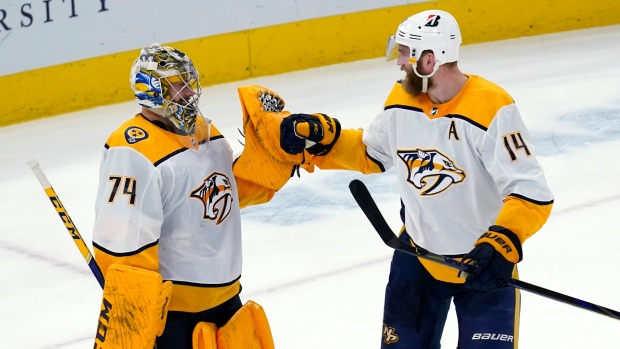 Juuse Saros Mattias Ekholm, The Canadian Press Juuse Saros Mattias Ekholm