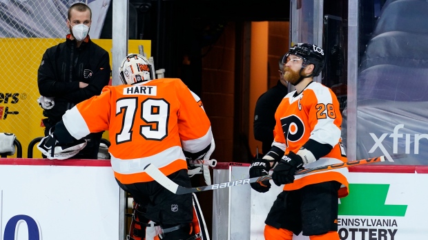 Carter Hart Claude Giroux, The Canadian Press Carter Hart Claude Giroux