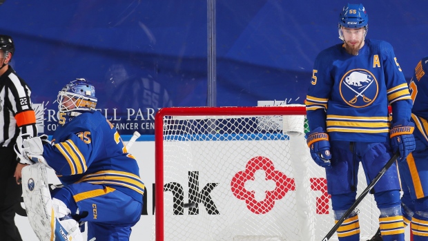 Linus Ullmark and Rasmus Ristolainen, Bill Wippert/NHLI via Getty Images Linus Ullmark and Rasmus Ristolainen