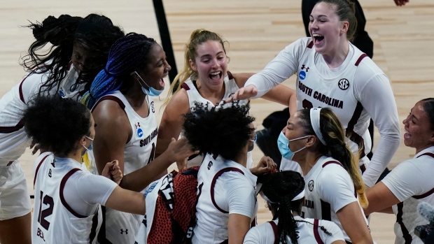 South Carolina celebrates, The Canadian Press South Carolina celebrates