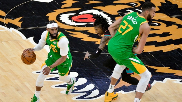 Mike Conley, Ja Morant, Rudy Gobert, The Canadian Press Mike Conley, Ja Morant, Rudy Gobert