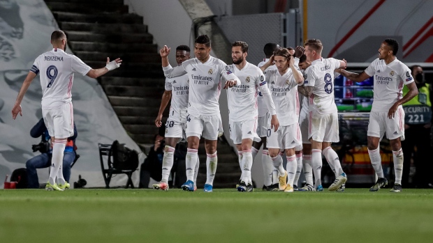 Real Madrid celebrates, The Canadian Press Real Madrid celebrates