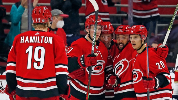 Carolina Hurricanes celebrate