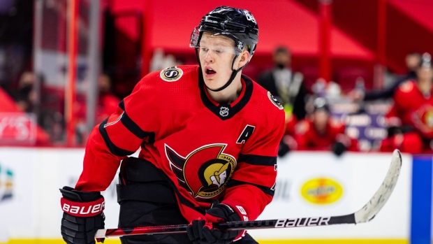 Brady Tkachuk NA 11 MVP 2022-23 UD DOMAINS Ottawa Senators Hockey