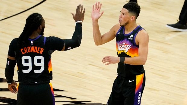 Devin Booker Jae Crowder, The Canadian Press Devin Booker Jae Crowder
