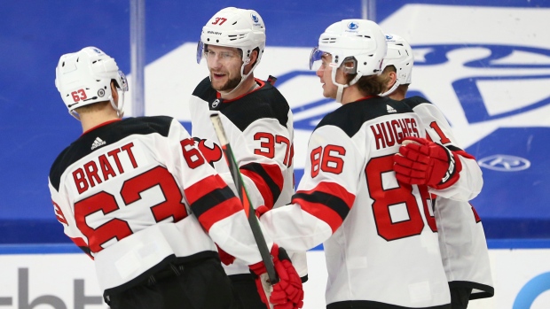 New Jersey Devils celebrate