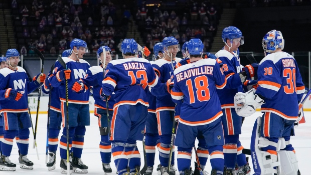 New York Islanders celebrate