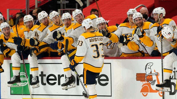 Nashville predators celebrate