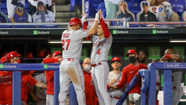 Mike Trout Jose Iglesias, The Canadian Press Mike Trout Jose Iglesias
