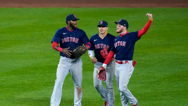 Boston Red Sox celebrate, The Canadian Press Boston Red Sox celebrate