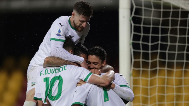 Sassuolo celebrates, The Canadian Press Sassuolo celebrates