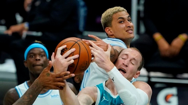 Dennis Schroder, Kyle Kuzma and Cody Zeller