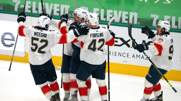 Florida Panthers celebrate, The Canadian Press Florida Panthers celebrate