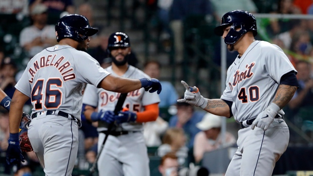 Detroit Tigers celebrate, The Canadian Press Detroit Tigers celebrate