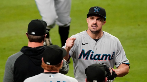 Miami Marlins celebrate, The Canadian Press Miami Marlins celebrate
