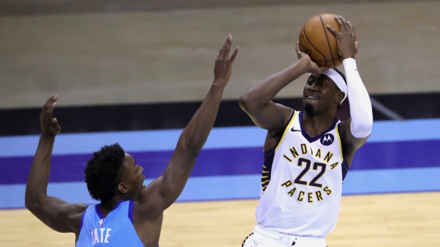 Caris LeVert and Jae'Sean Tate