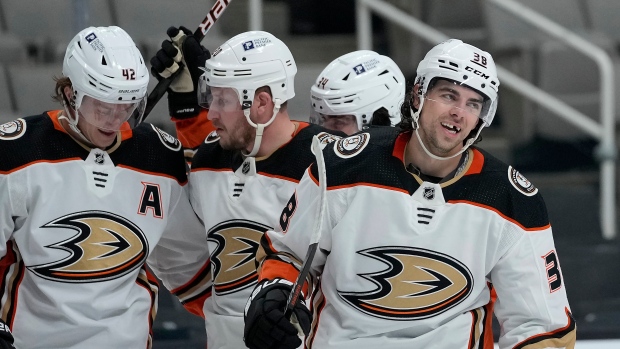 Anaheim Ducks celebrate, The Canadian Press Anaheim Ducks celebrate
